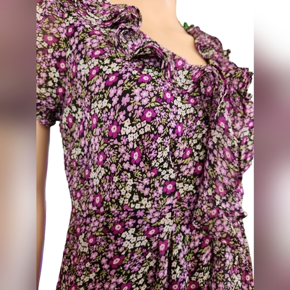 Rabbit Rabbit Rabbit Purple Floral Flitter Dress - Picture 7 of 10